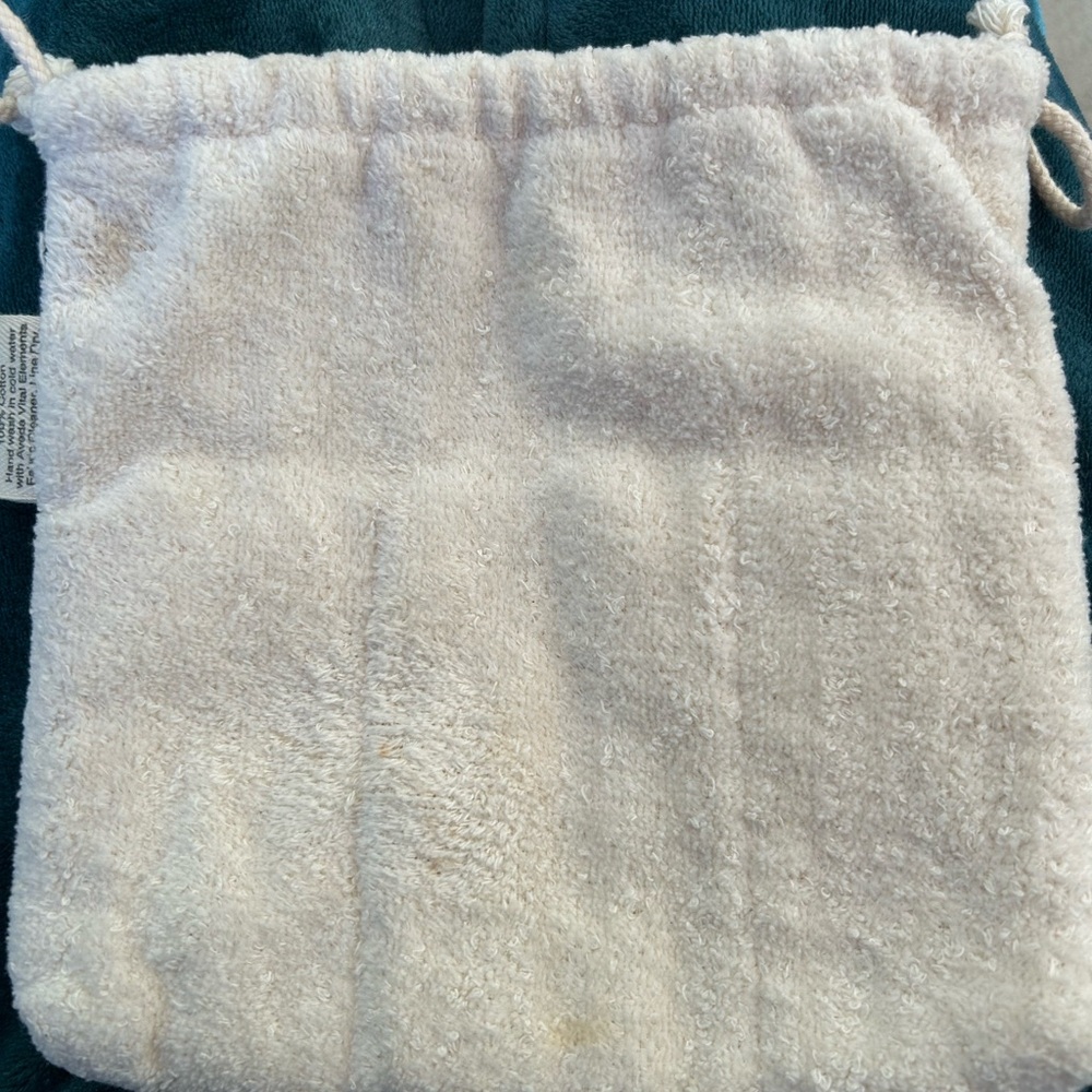 AVEDA Cream Terry Drawstring Pouch - Picture 2 of 8